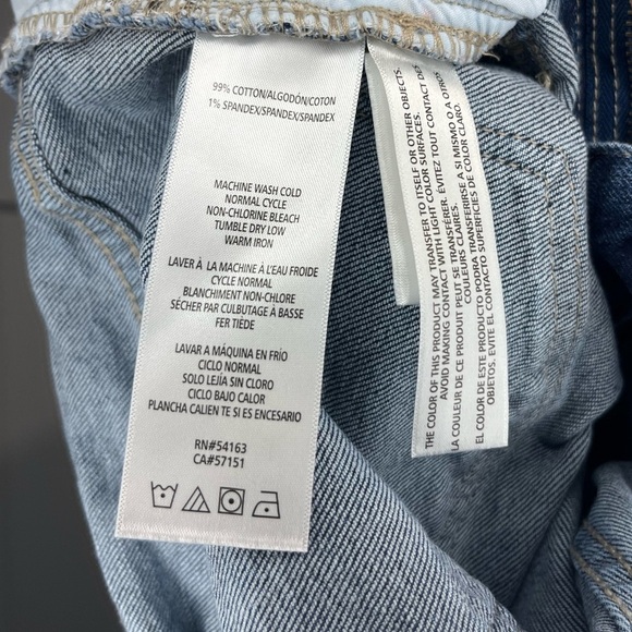 Calvin Klein High Rise Straight Blue Denim Jeans - Picture 6 of 7